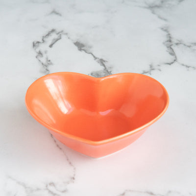 Heart Shaped Bowl Serving Bowls June Trading Carrot Orange  