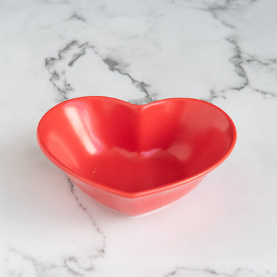 Heart Shaped Bowl Serving Bowls June Trading Cherry Red  