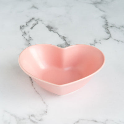 Heart Shaped Bowl Serving Bowls June Trading Rose Pink  