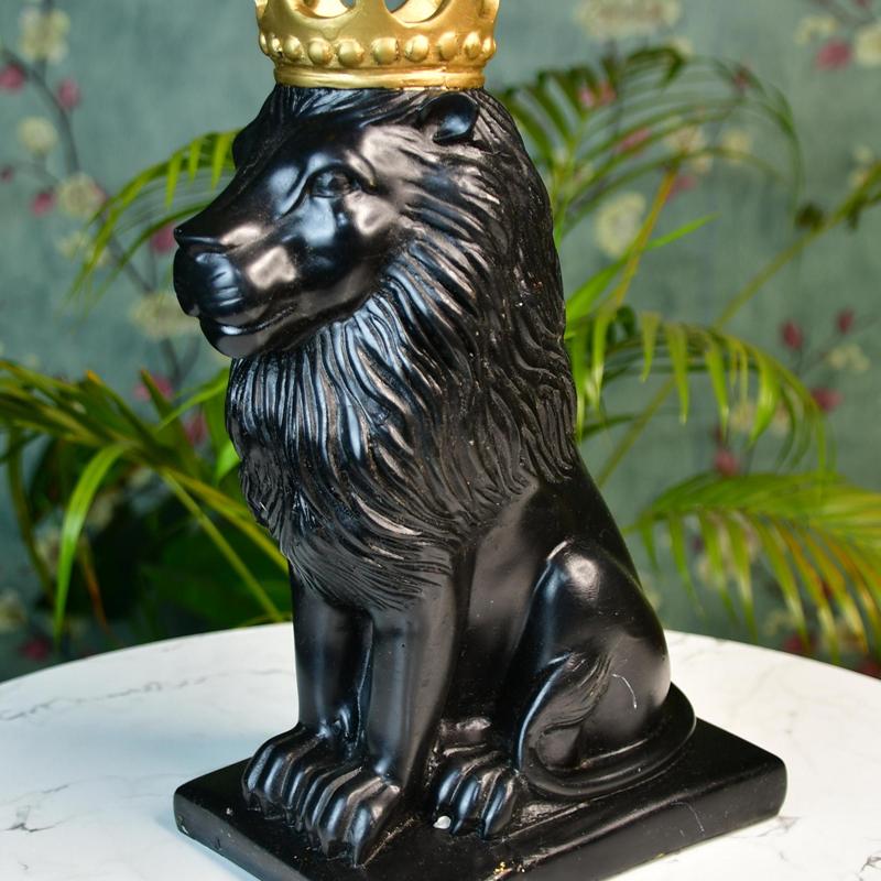 Sowpeace Black Lion Showpiece