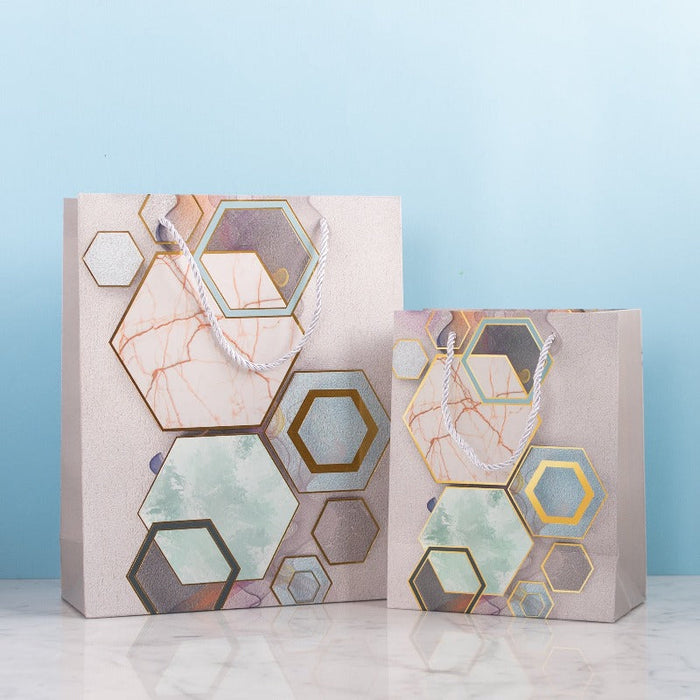 Hexagons Gift Bag (Set of 4) Gift Bag June Trading   