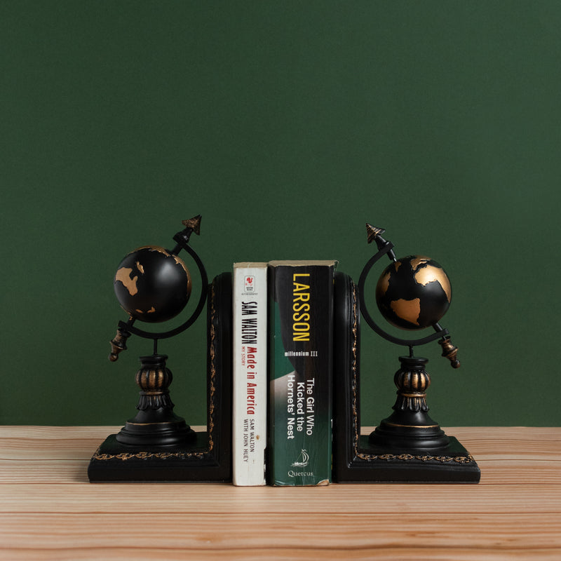 European Style Globe Book End Figurine Artifacts June Trading   