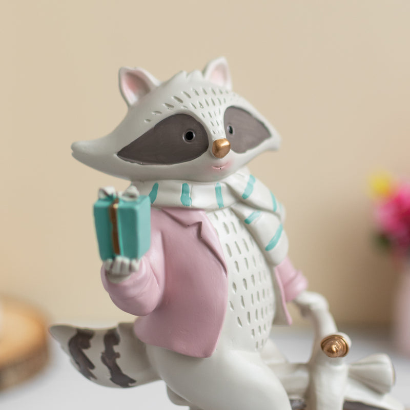 Raccoon With Gift Figurine Artifacts June Trading   