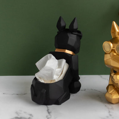 Cool Canine Geometric Tissue Holder Sculpture Artifacts June Trading   