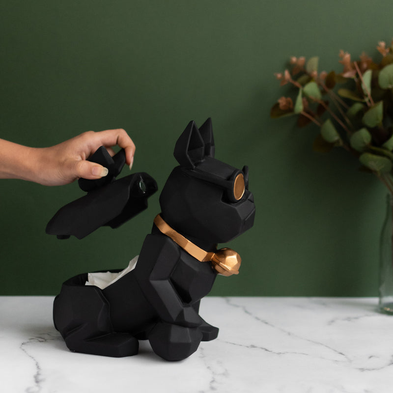 Cool Canine Geometric Tissue Holder Sculpture Artifacts June Trading   
