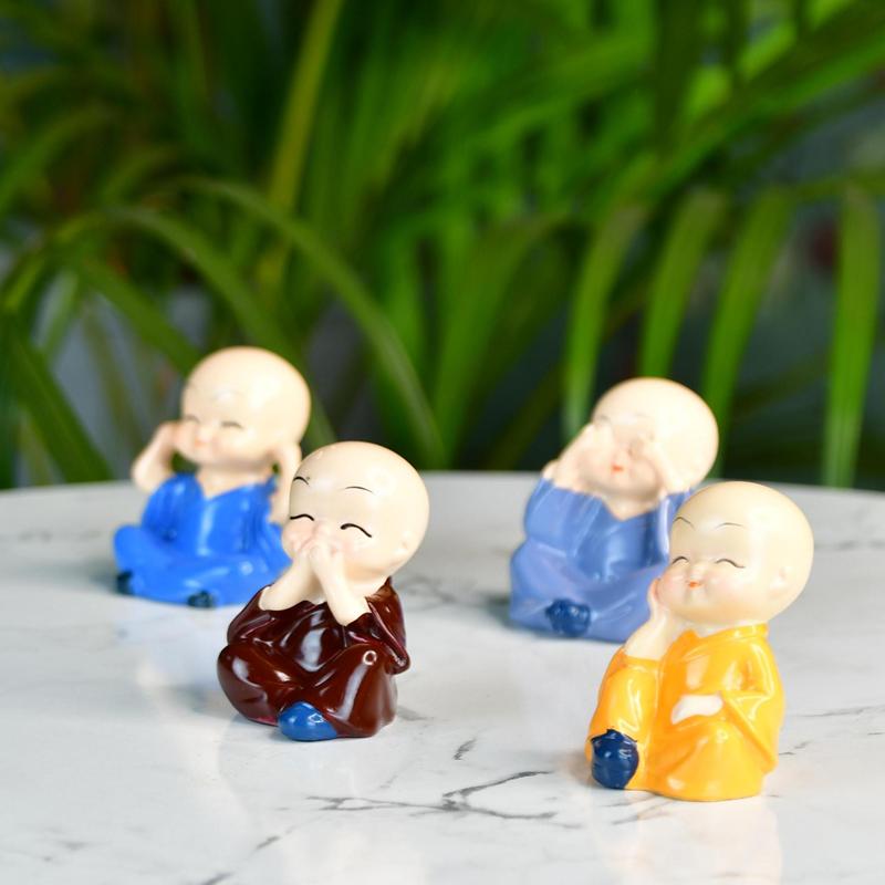 Sowpeace Resin Mini Monk Set of 4