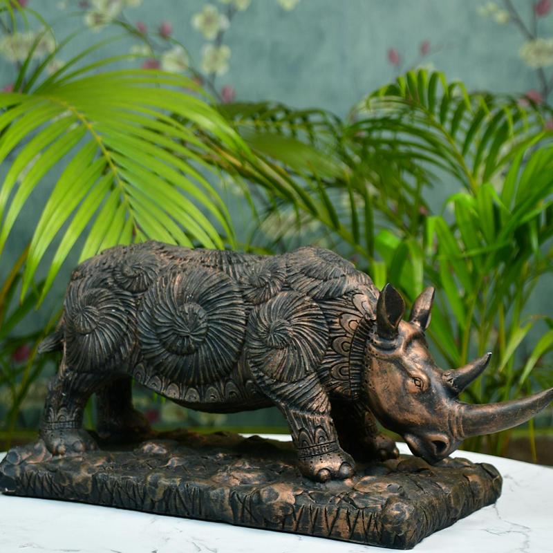 Sowpeace Resin Rhino Decor