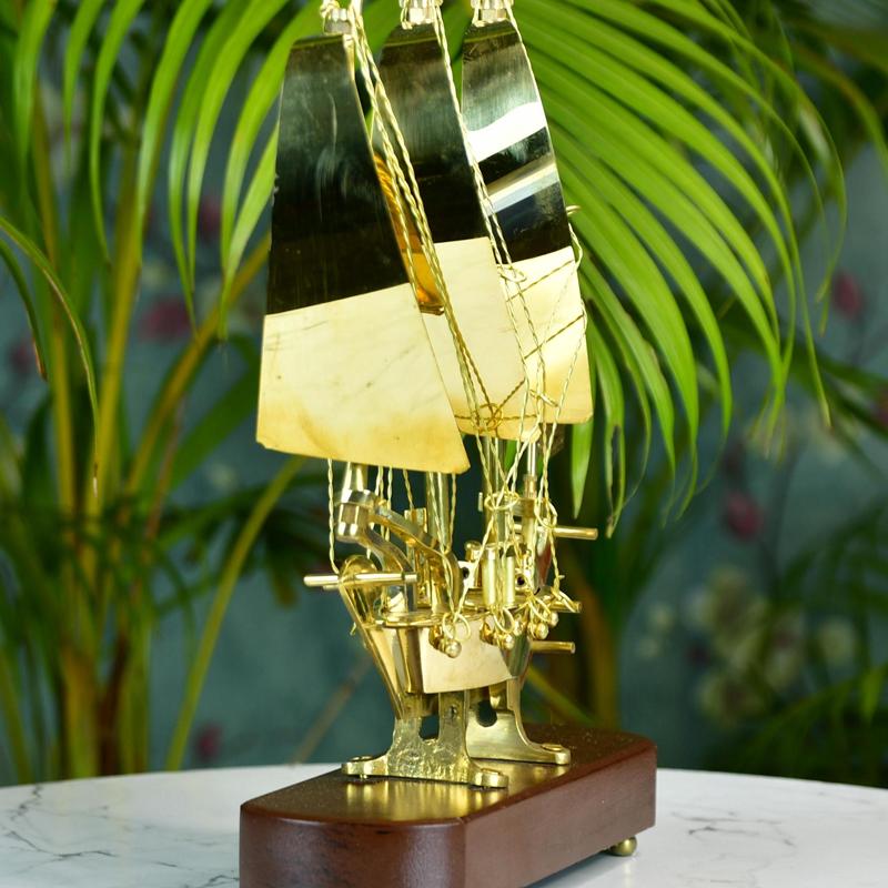 Sowpeace Brass Ship Decor