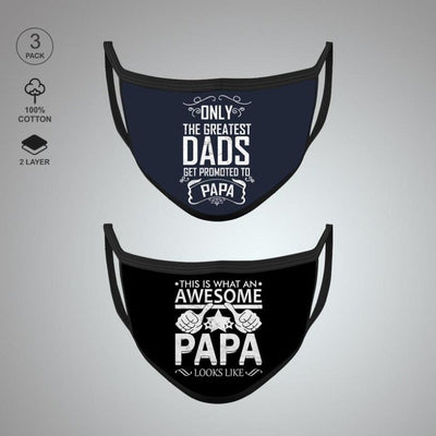 Pack of Two: Greatest Dad's Face Mask Face Mask June Trading   