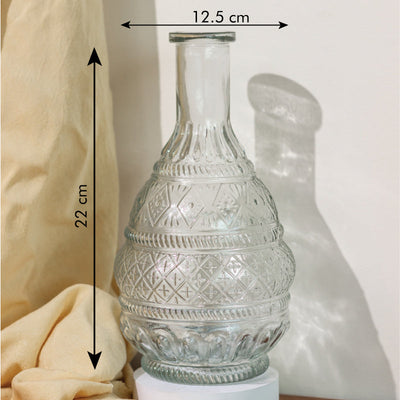 Decanter Embossed Design Vase Vases June Trading   