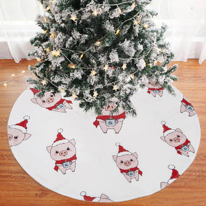 Christmas Plush Rug Carpets Coral Tree   