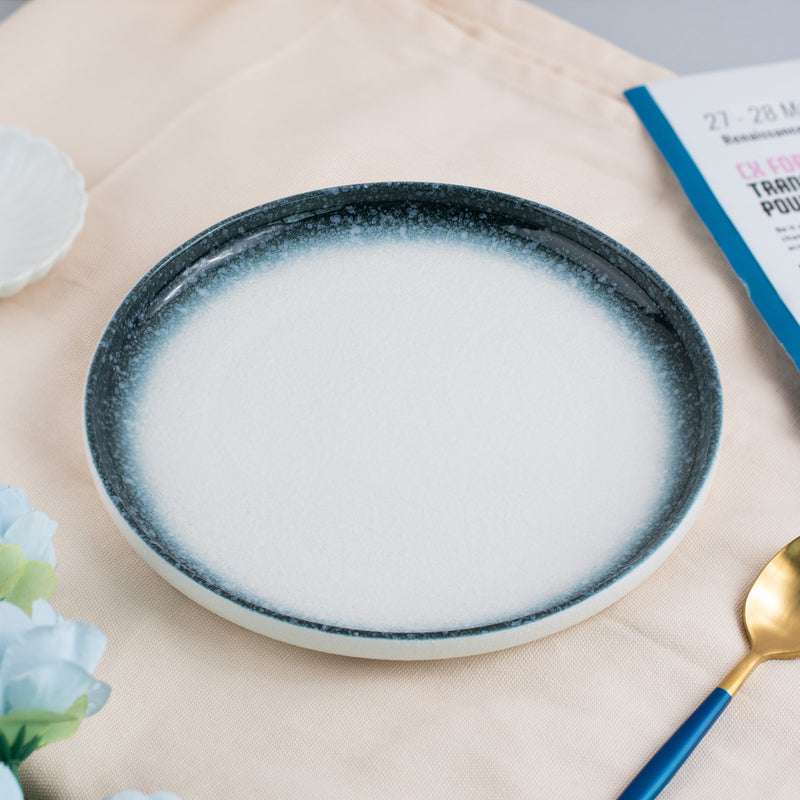 Ombre Ceramic Round Dinner Plate Starter Plates June Trading Round Single Plate 