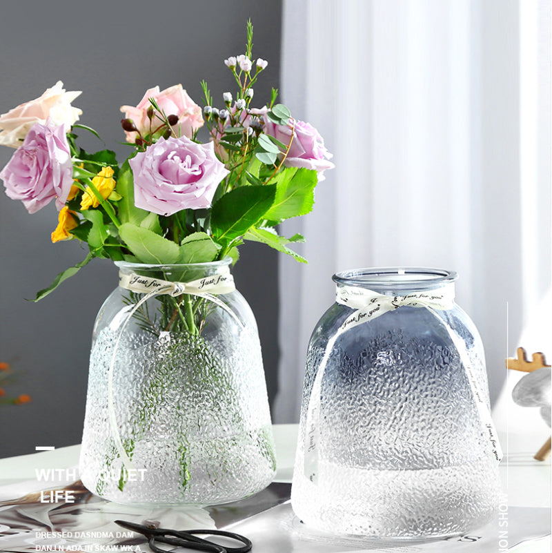 Elegant Frosted Glass Vase Vases June Trading   