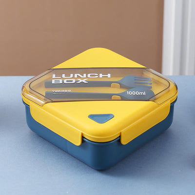 Dual Hue Lunch Box With Cutlery Set Lunch Boxes June Trading Canary Yellow  