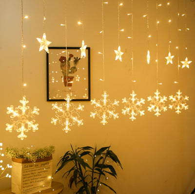 Snowflake LED Curtain Light Lights Coral Tree   