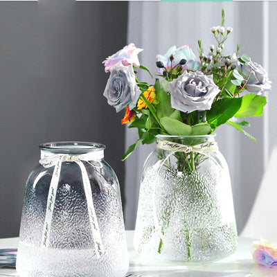 Elegant Frosted Glass Vase Vases June Trading   