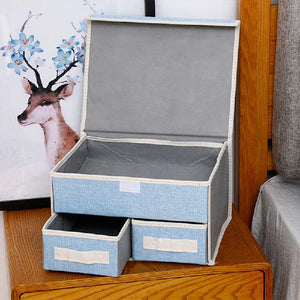 Subtle 3 Compartment Foldable Storage Organizer Basic Organisers ERL   