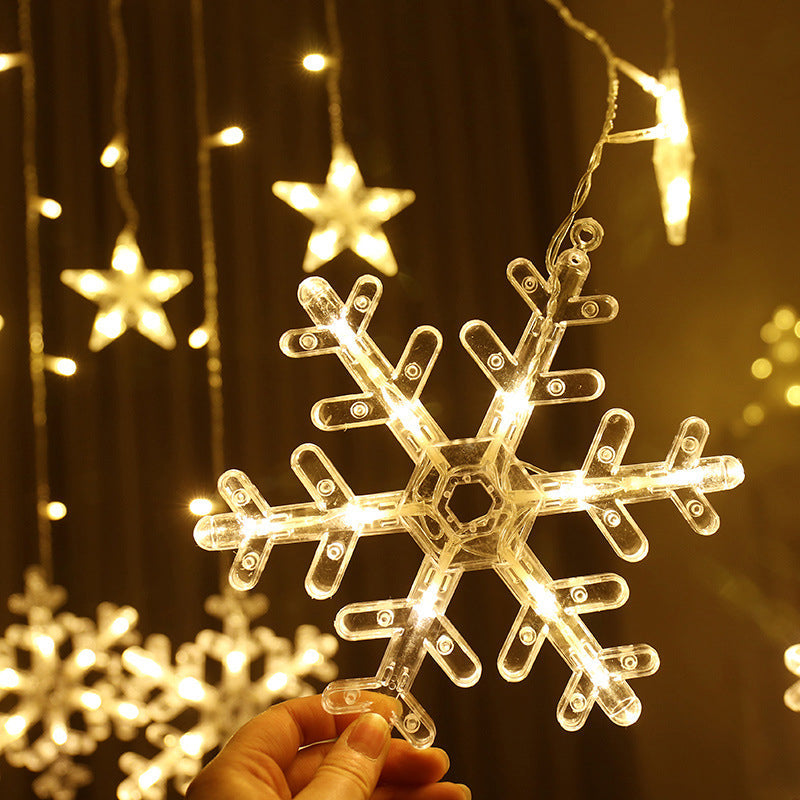 Snowflake LED Curtain Light Lights Coral Tree   