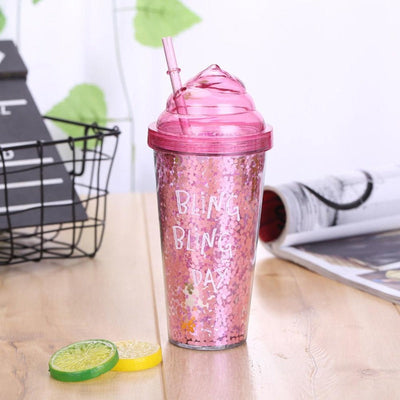 Bling Bling Travel Sipper Sippers June Trading Candy Pink  