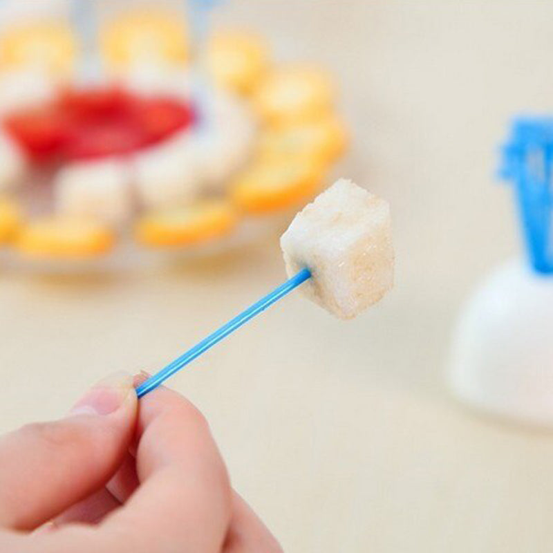 Fruit Toothpick Forks With Whale Stand Utility June Trading   