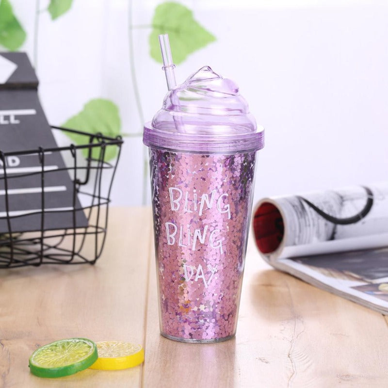 Bling Bling Travel Sipper Sippers June Trading Pizzazz Purple  