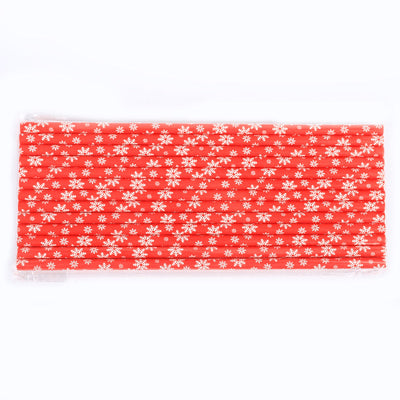 Christmas Theme Paper Straw - Set of 2 Christmas Decor Coral Tree Red  