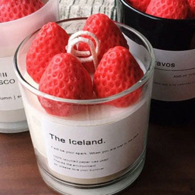Strawberry Candle Jar Candles Coral Tree   