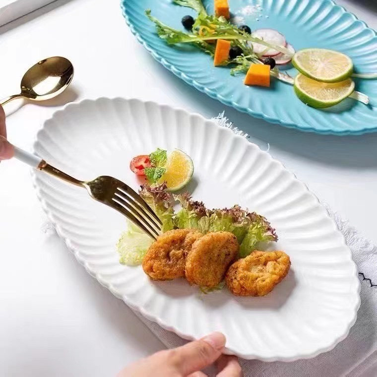 Wave Textured Serving Dish Serving Tray June Trading   