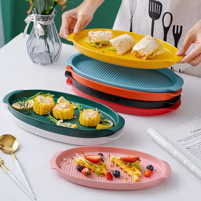 Oval Ceramic Serving Plate Serving Platters June Trading   
