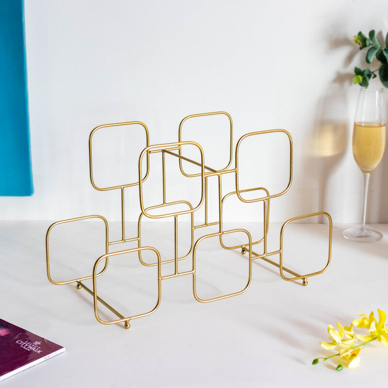 Luxurious Gold Wine Rack Wine Rack June Trading   