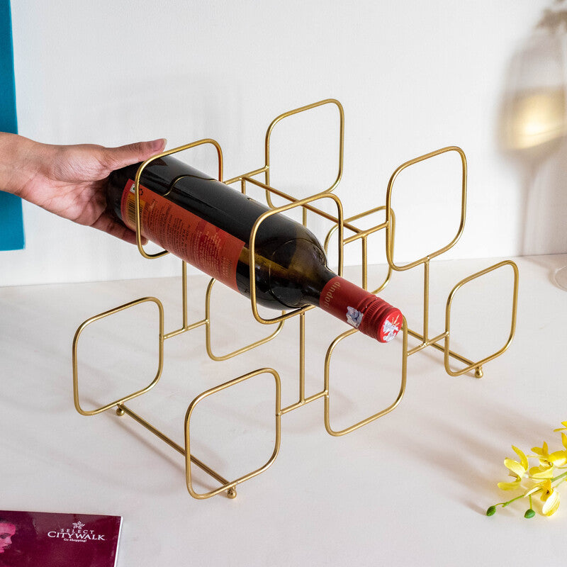 Luxurious Gold Wine Rack Wine Rack June Trading   
