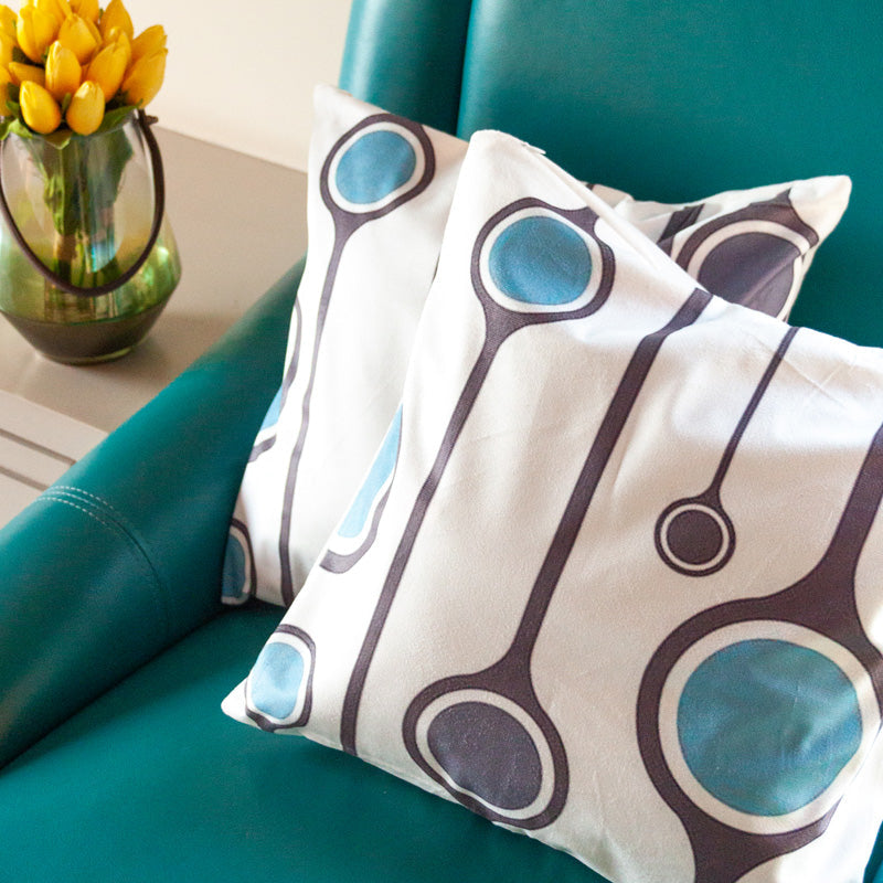 Concentric Circles Cushion Covers (Set of 2) Cushion Cover June Trading   