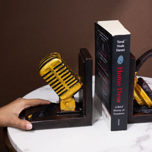 Music Speaks Golden Bookend Artifacts The June Shop   