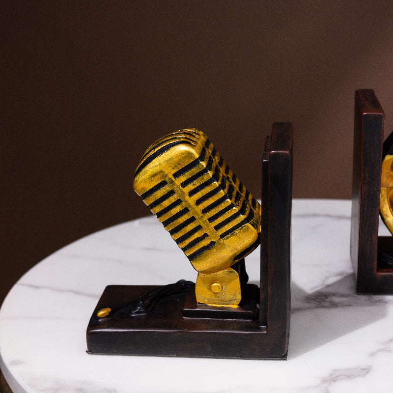 Music Speaks Golden Bookend Artifacts The June Shop   