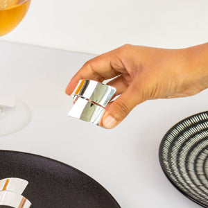 Urbane Silver Napkin Rings (Set of 6) Napkin Rings June Trading   