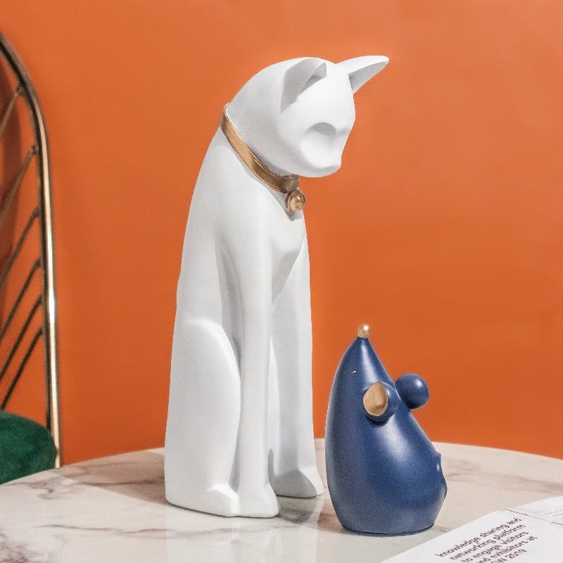A Cat & Mouse Tale Sculpture (Set of 2) Artifacts The June Shop   