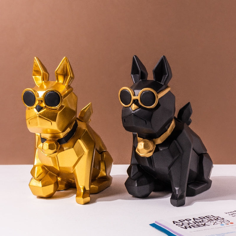 Resin Cool Pup Sculpture