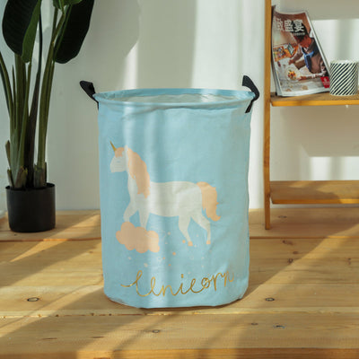 Unicorn Laundry Basket Laundry Bag June Trading Sky Blue  