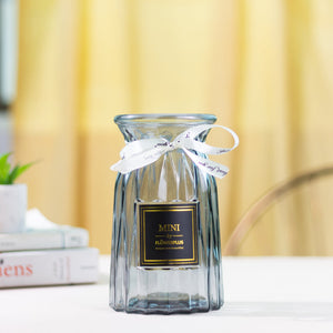 Ombre Modern Glass Vase Vases June Trading Fossil Grey  