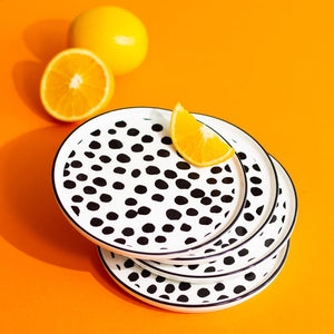 Stylish Patches 6 Inch Snack Plate (Set of 6) Snack Plate June Trading   