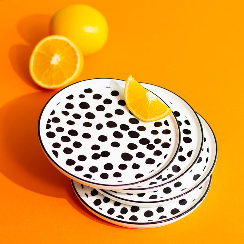 Stylish Patches 6 Inch Snack Plate (Set of 6) Snack Plate June Trading   