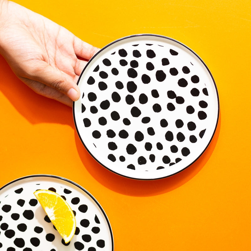 Stylish Patches 6 Inch Snack Plate (Set of 6) Snack Plate June Trading   