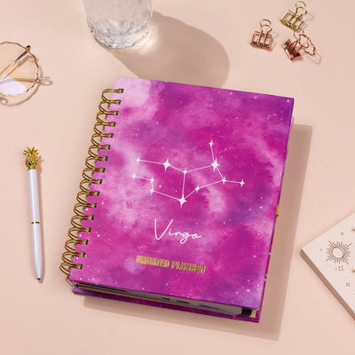 Undated Yearly Planner - Virgo (2023 Collection) + Ultimate Sticker Book Undated Planners June Trading   