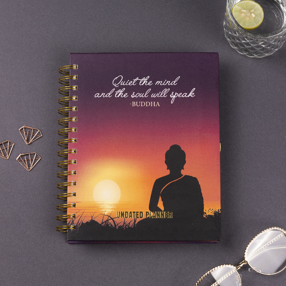 Undated Yearly Planner - Quite The Mind + Ultimate Sticker Book