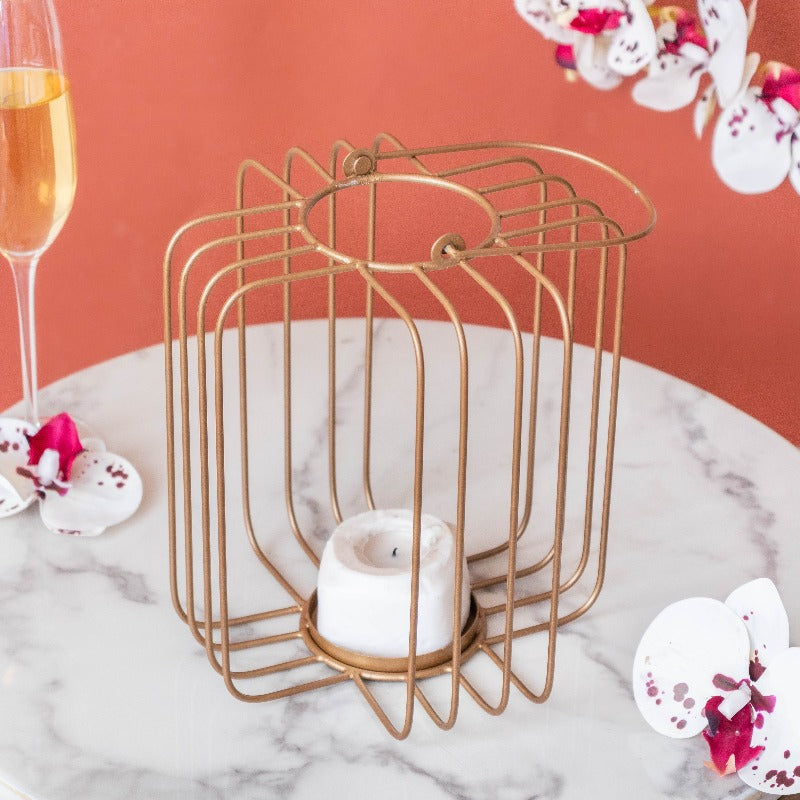 Cage The Light Candle Stand Lantern Candle Holders June Trading   