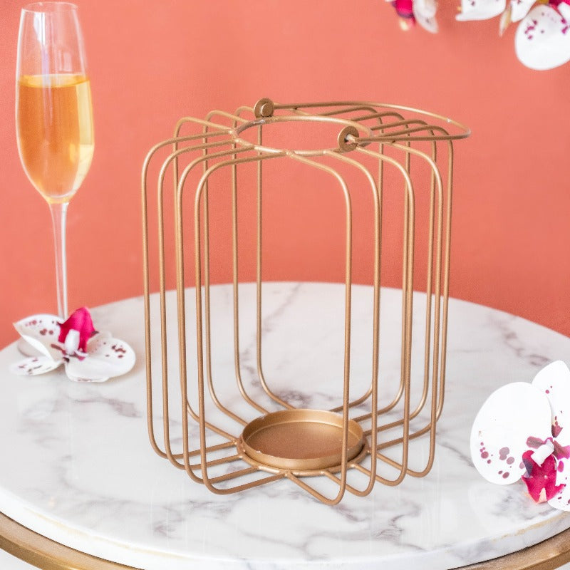 Cage The Light Candle Stand Lantern Candle Holders June Trading   
