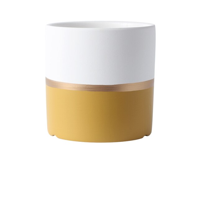 Elegant Pastel Dual Tone Planter Planters June Trading Honey Yellow  