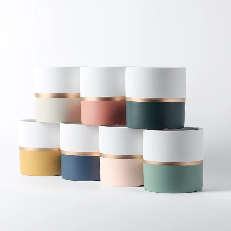 Elegant Pastel Dual Tone Planter Planters June Trading   