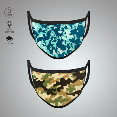 Pack of Two: Camouflage Face Mask Face Mask June Trading   