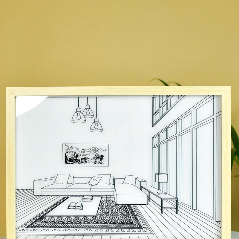 Sowpeace Illuminated Landscape Sofa Frame – LED Decor Photo Frame for Stylish Home Interiors & Gifts